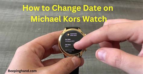 how to change Michael Kors date